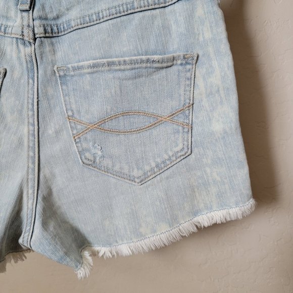 Abercrombie & Fitch Distressed Acid Wash Cutoff Denim Jean Shorts - Picture 11 of 15
